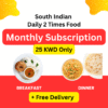 Breakfast & Dinner - Monthly Subscription