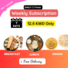 Breakfast, Lunch & Dinner - Weekly Subscription.