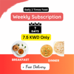 BRK+Dinner-7.5 KWD- Weekly-Foodly.Delivery