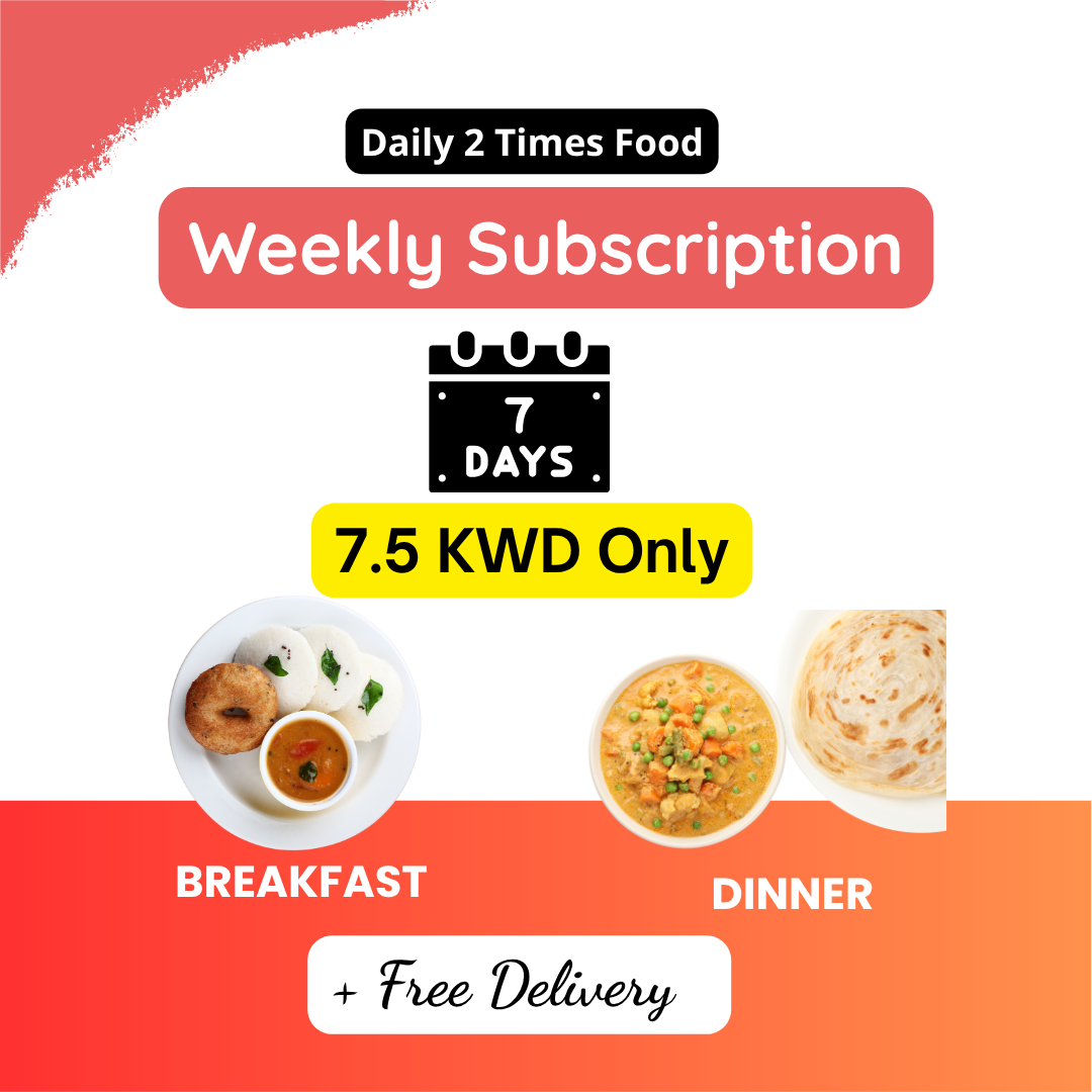 BRK+Dinner-7.5 KWD- Weekly-Foodly.Delivery